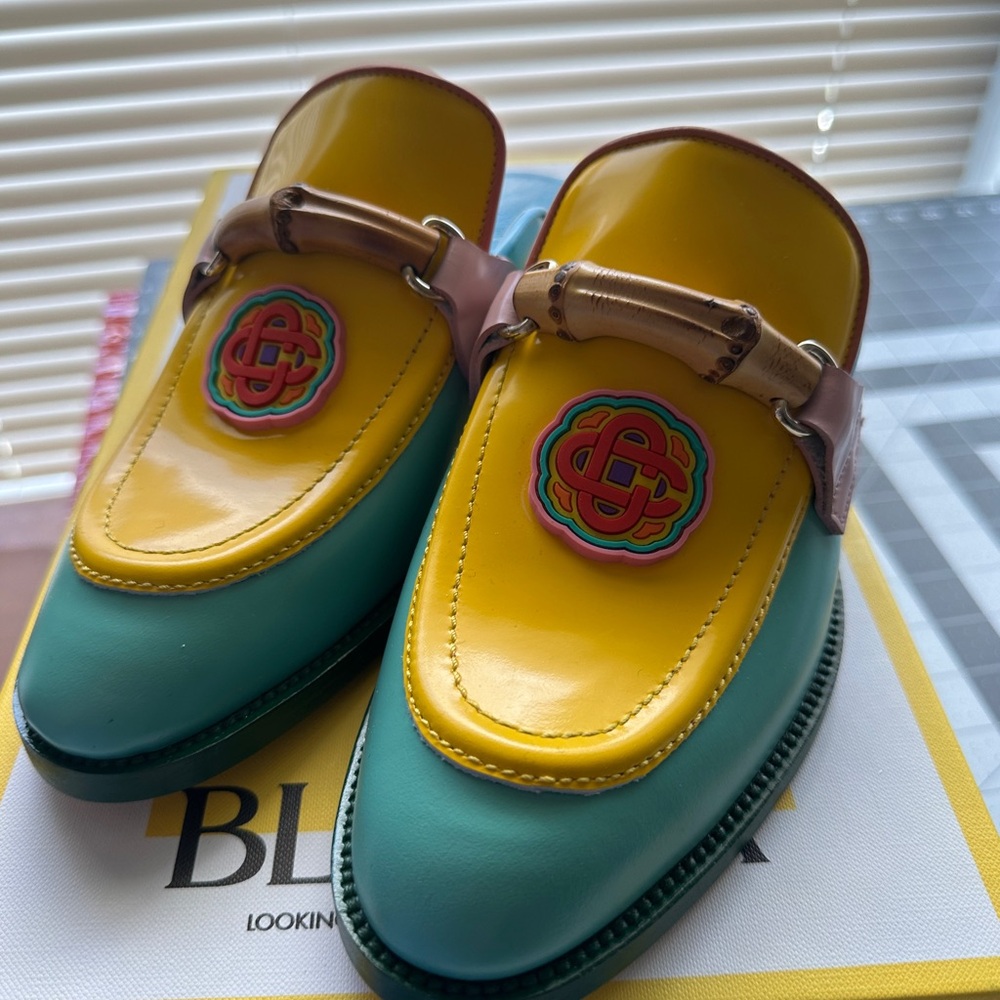Unique Colorful Loafers with Logo Detail